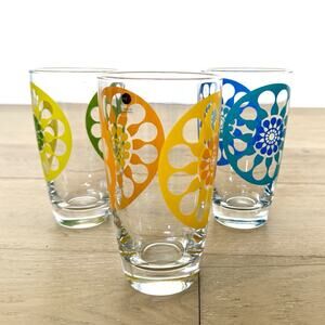 Retro Sagaform 16-ounce Juicy Glasses Set of 3 Kitchen Drinkware Glassware
